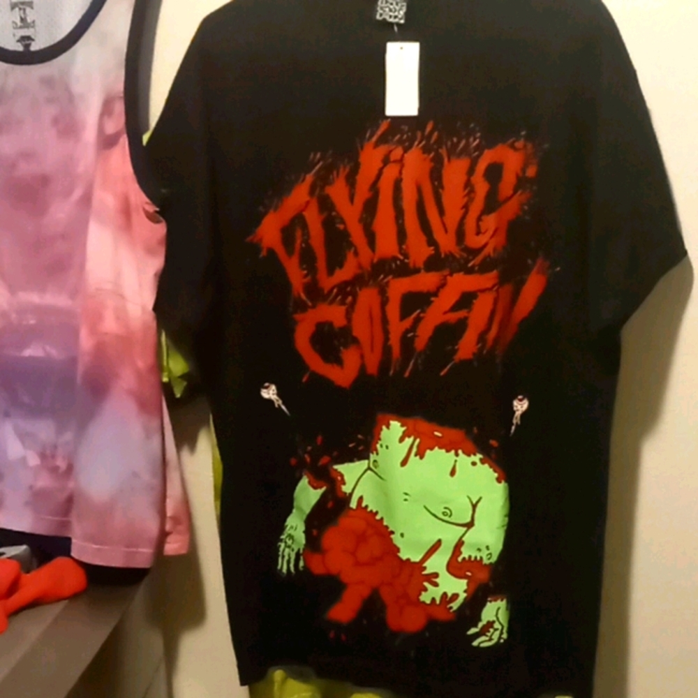 Flying coffin tshirt
